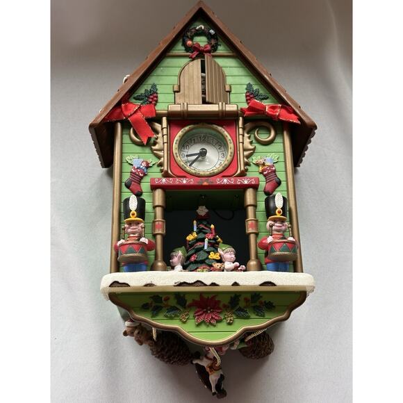 Avon 2011 Tick Tock Till Christmas Santa Cuckoo Clock Only As Decoration - Picture 1 of 11